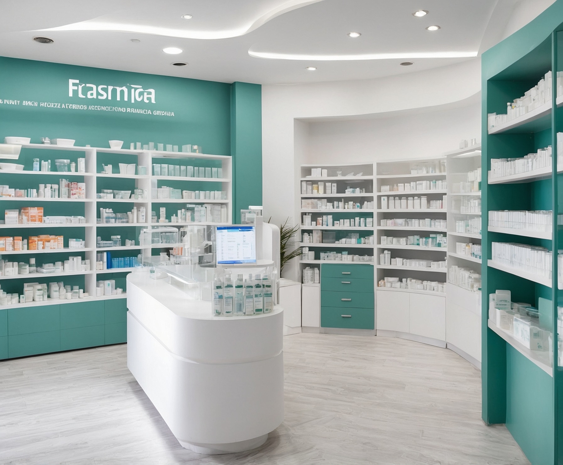 Imagen de página web de farmacia moderna.